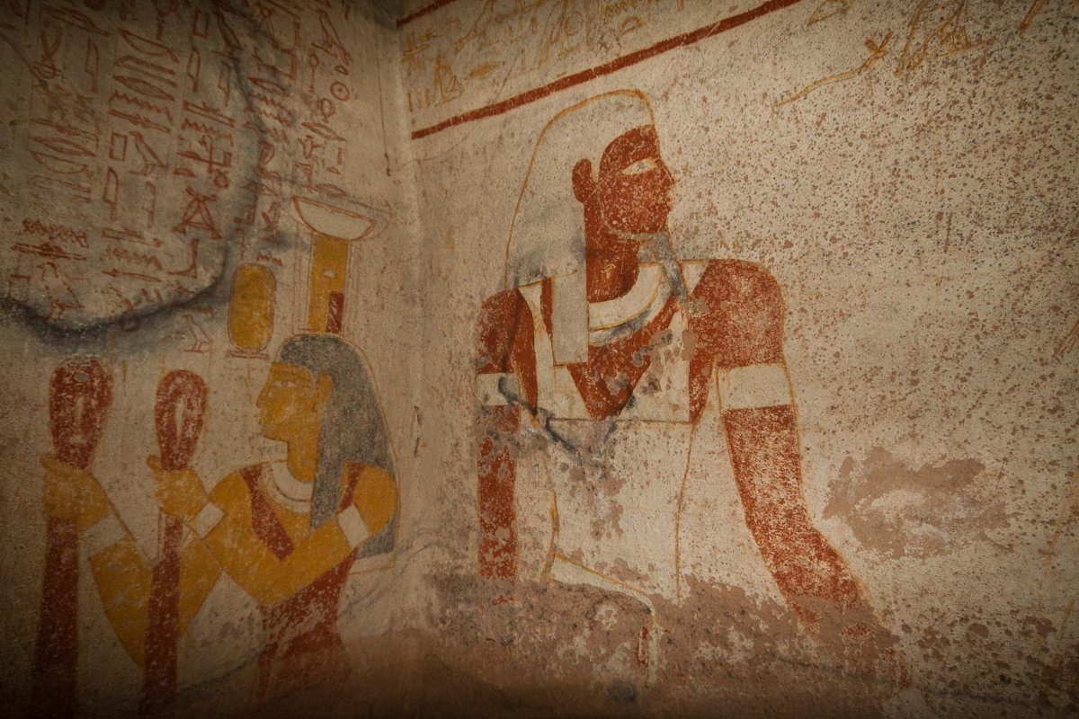 Malby v jediné přístupné hrobce El Kurru jsou relativně dobře zachované