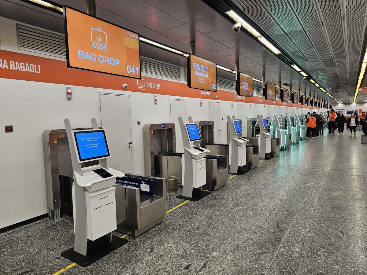 Automatické odbavení na letišti Malpensa