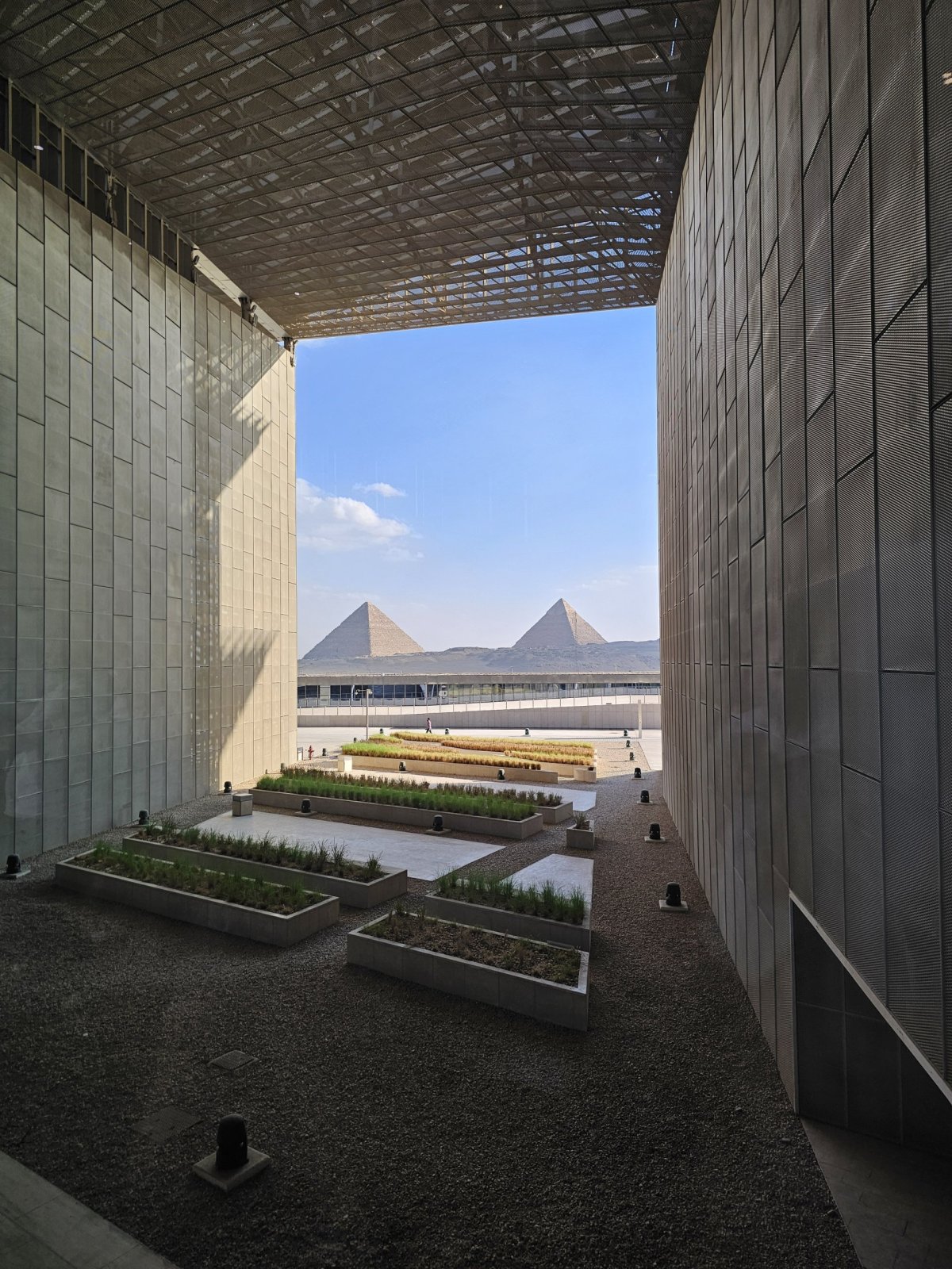 Výhled na pyramidy v Gíze