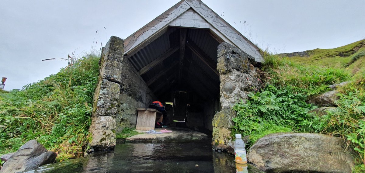 Převlékárna Hrunalaug.