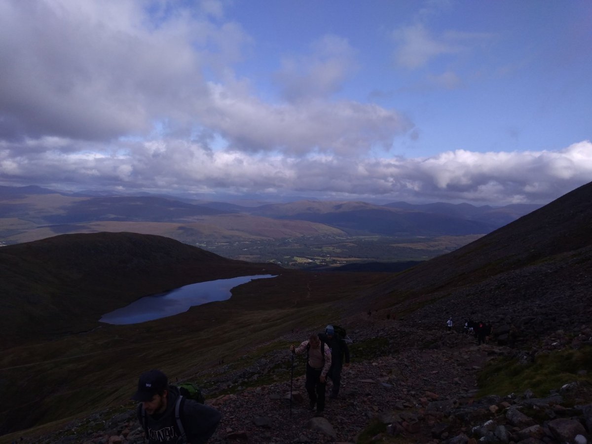 Pohled na jezero Lochan Meall An T-suidhe