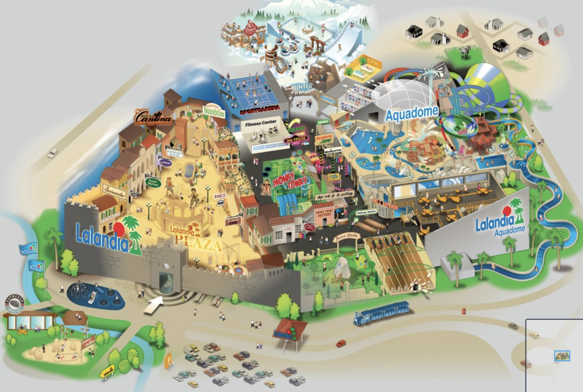 Lalandia mapa areálu