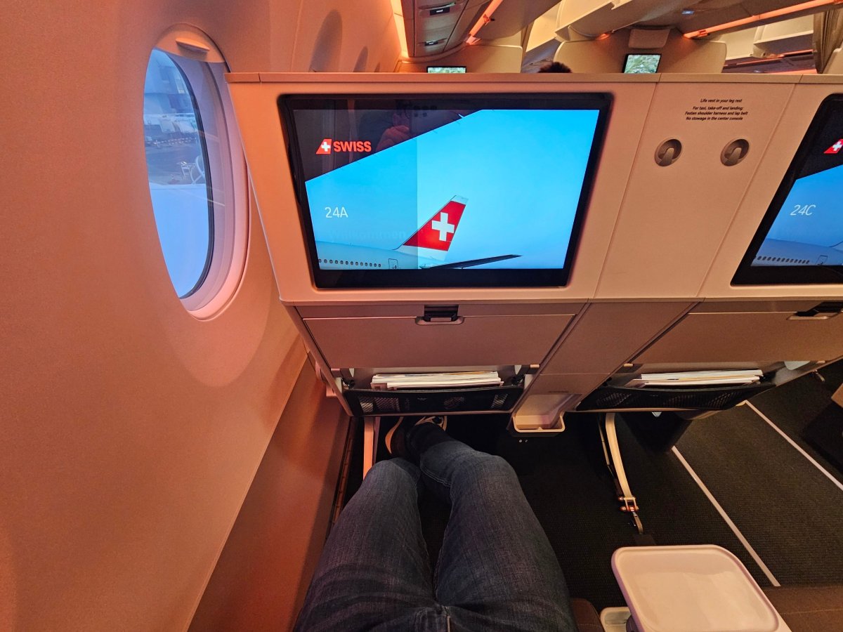 Prostor pro nohy a obrazovka