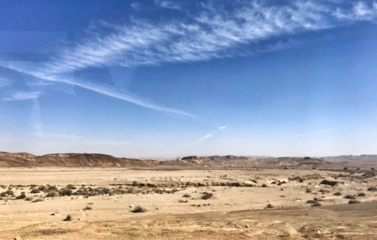 Cesta busem z letiště do Eilat