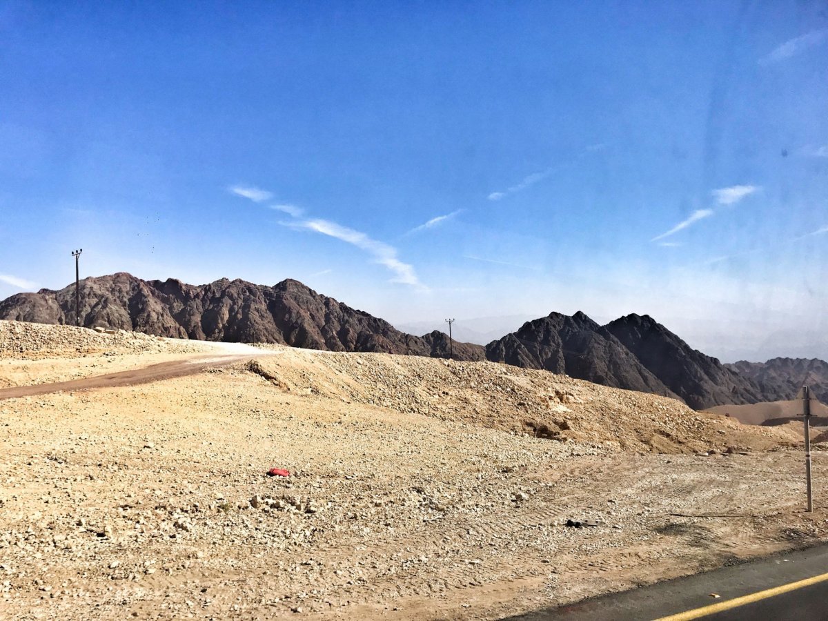 Cesta busem z letiště do Eilat