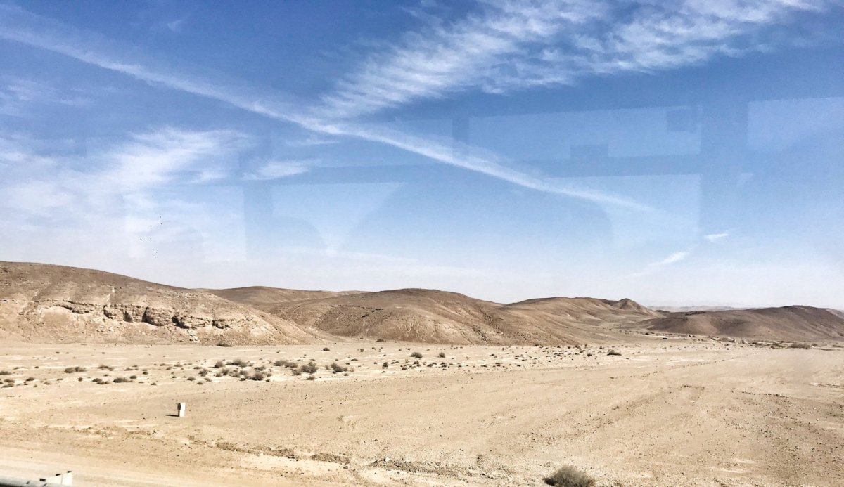 Cesta busem z letiště do Eilat