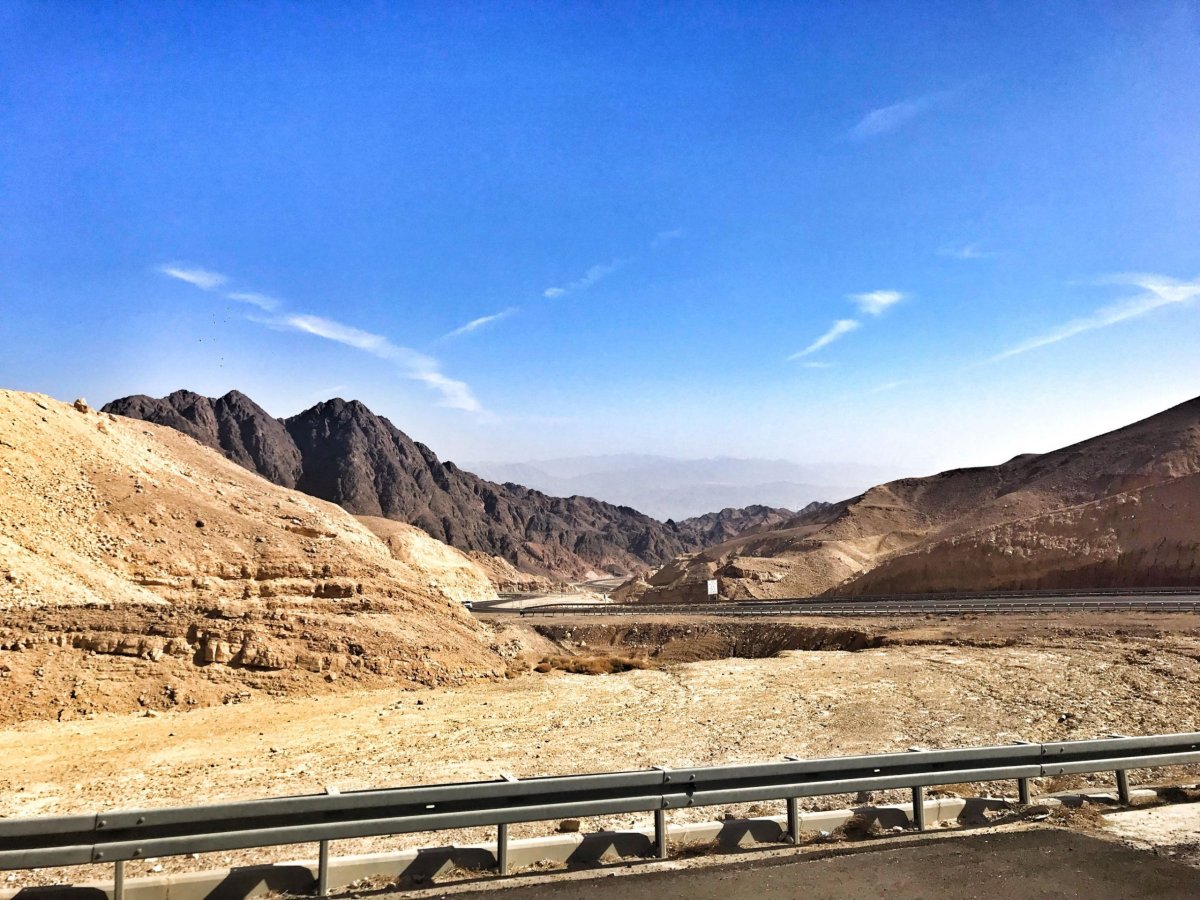 Cesta busem z letiště do Eilat