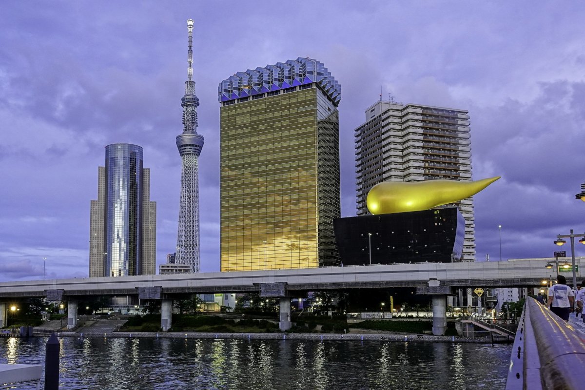 Tokya skytree a ikonická budova pivovaru Kirin