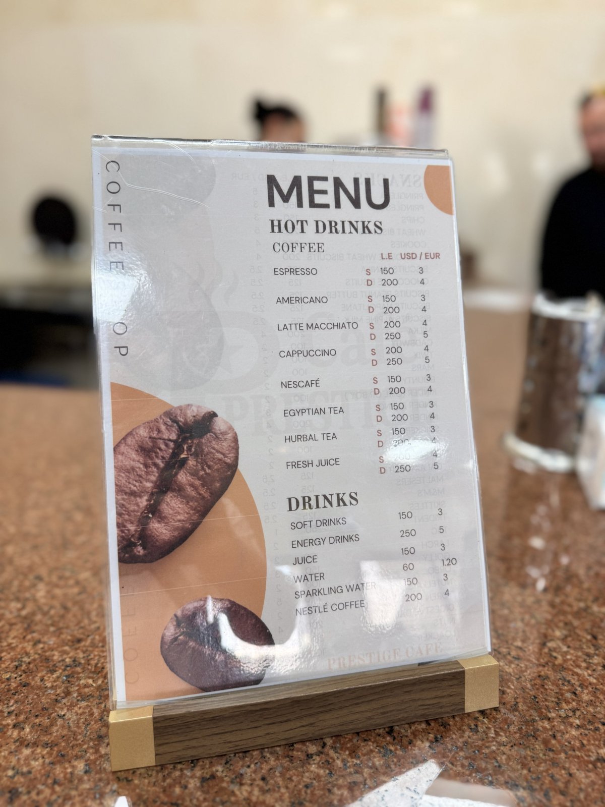 Ceny kávy a nápojů