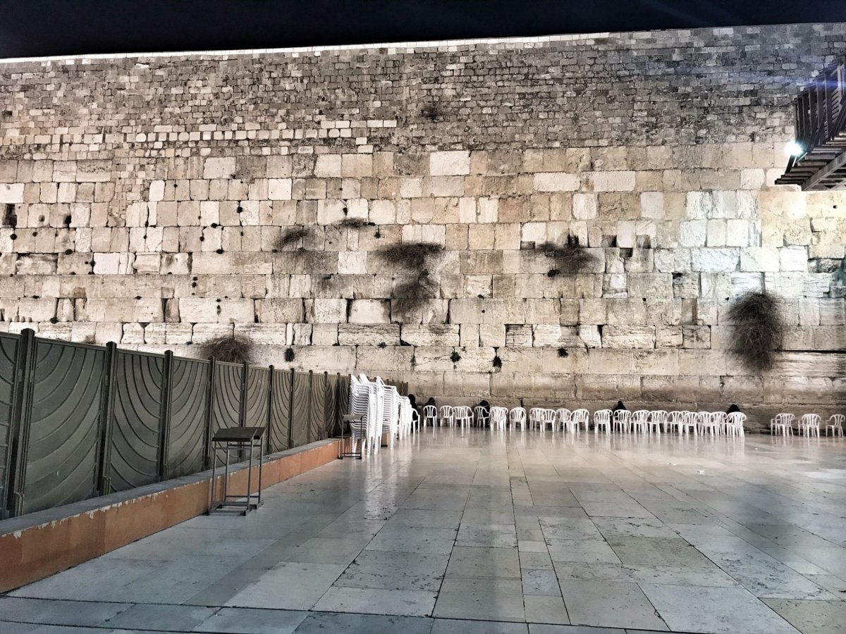 noční Jeruzalém - Zeď nářků..
