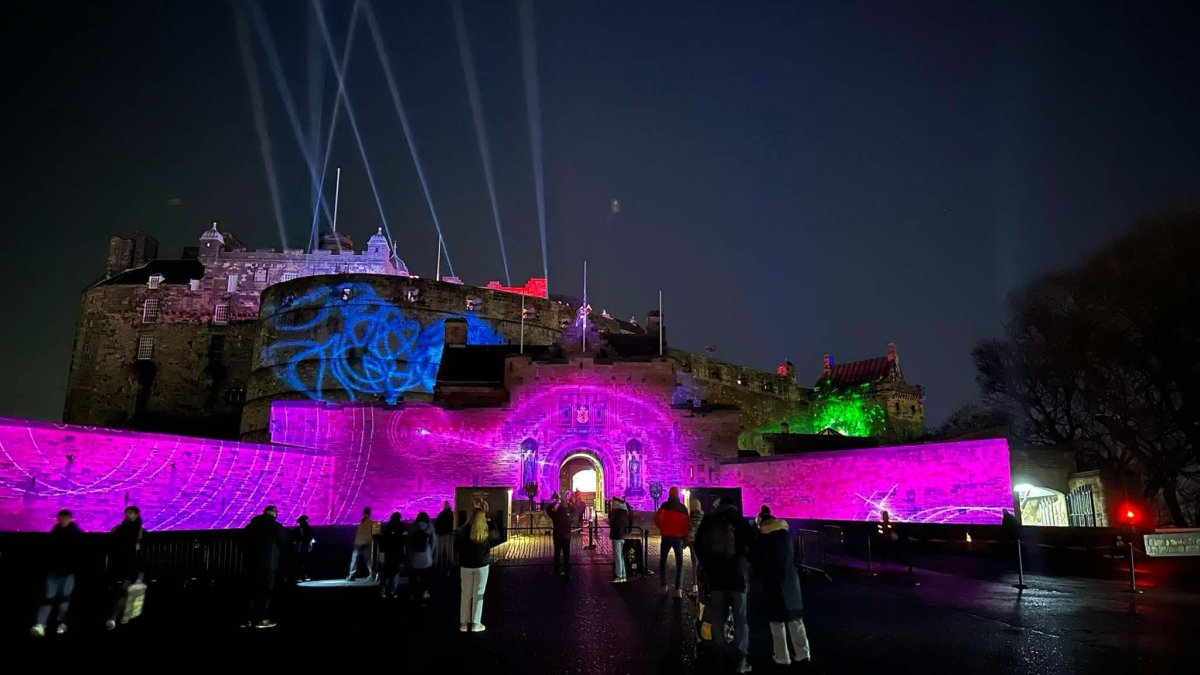 Videomapping na Edinburghský hrad