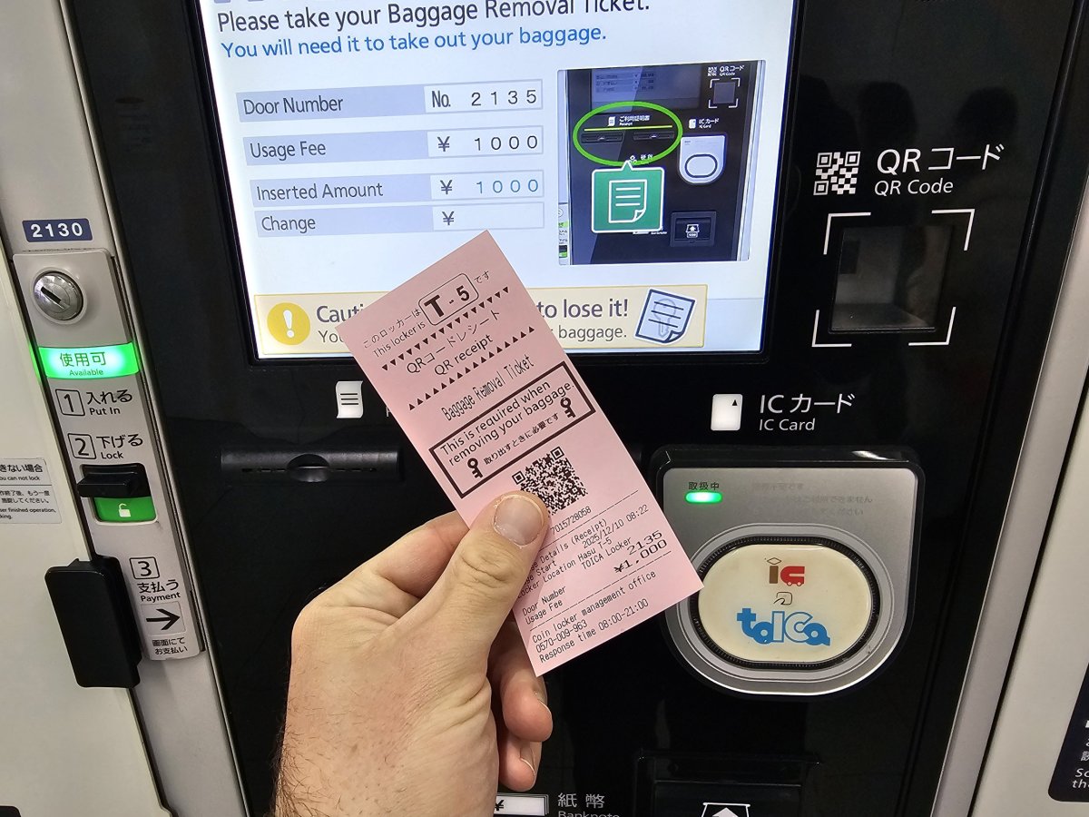 Lístek z úschovny zavazadel