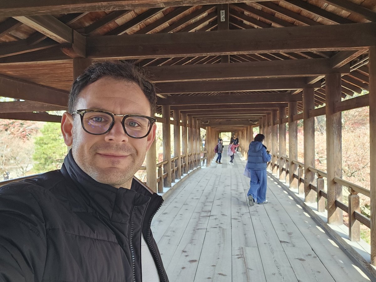 Chrám Tofuku-ji, já na mostě Tsuten-kyo