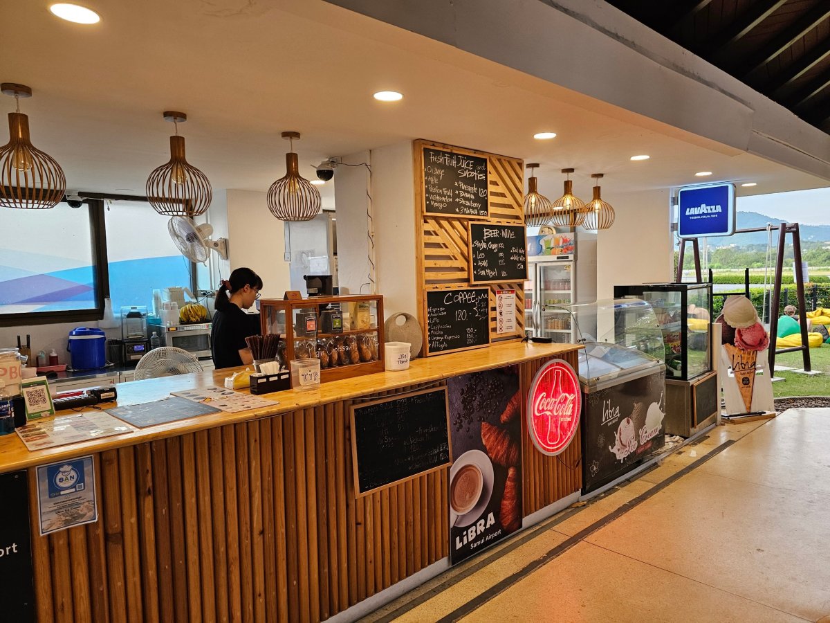 Kavárny a restaurace, mezinárodní část, tranzitní prostor