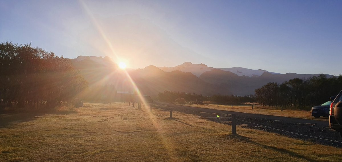 Východ slunce - Skaftafell srpen 2020.