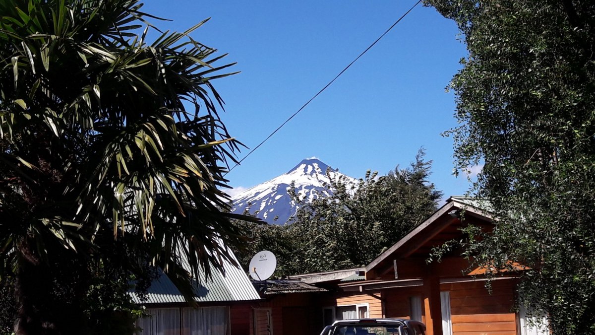 Sopka Villarrica z Pucónu.