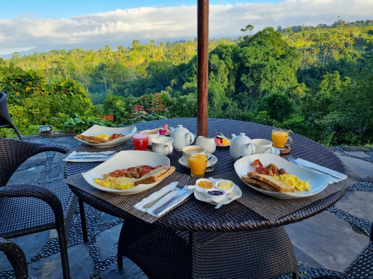 snídaně v Heaven in Bali