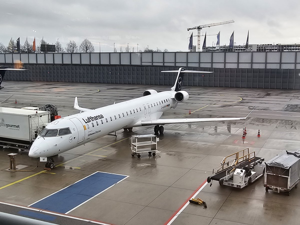 Moje letadlo na stojánce v Mnichově