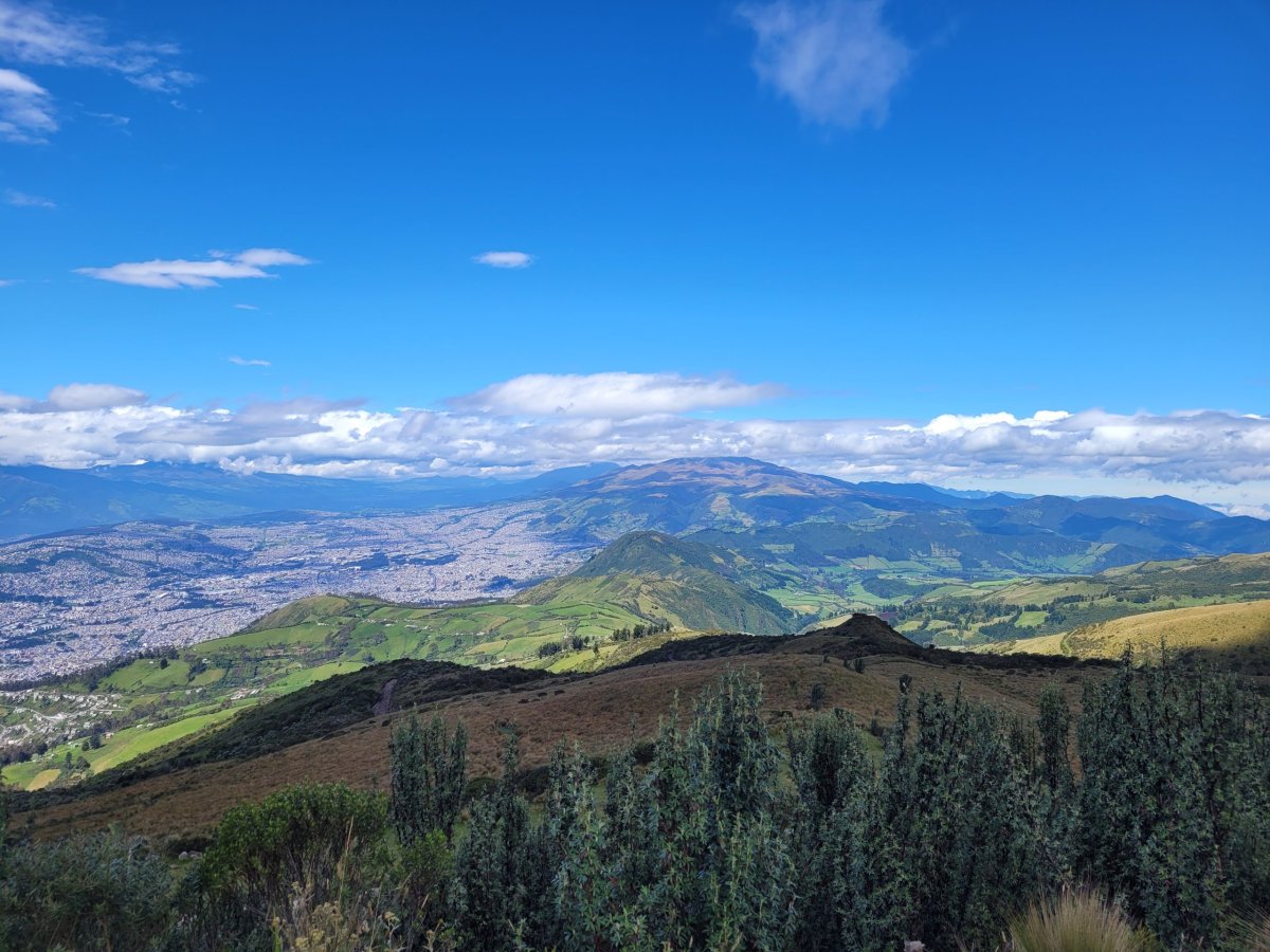 Výhled směrem na jih