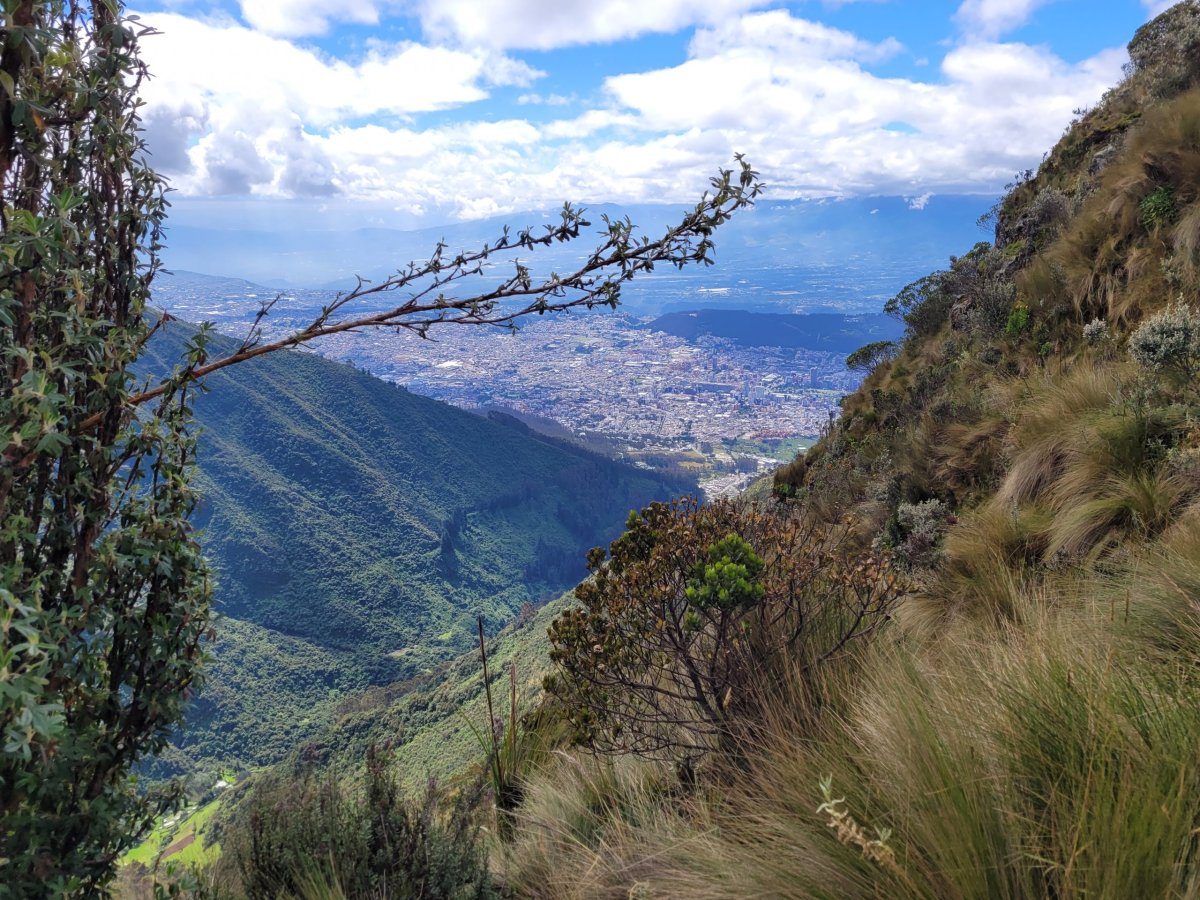 Výhled na Quito směrem na sever
