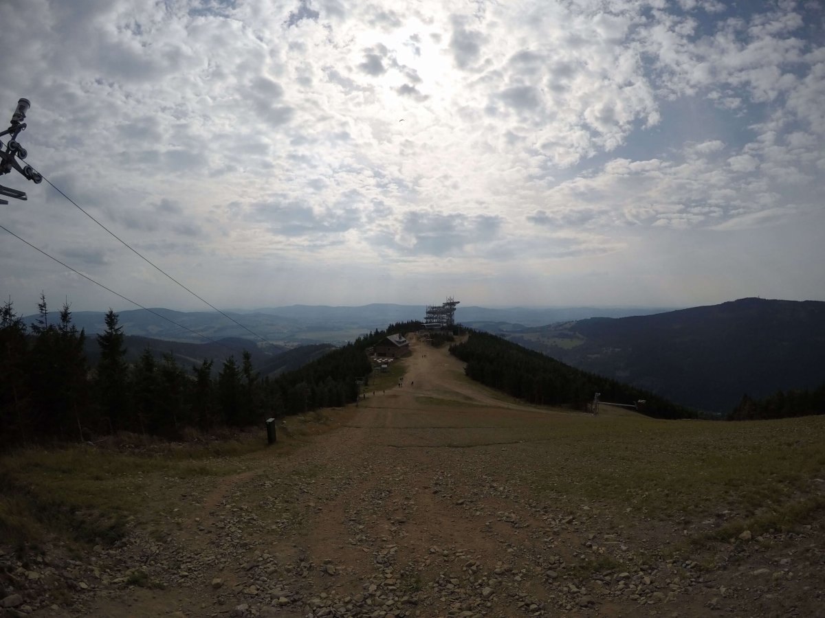 Výhled ze sjezdovky