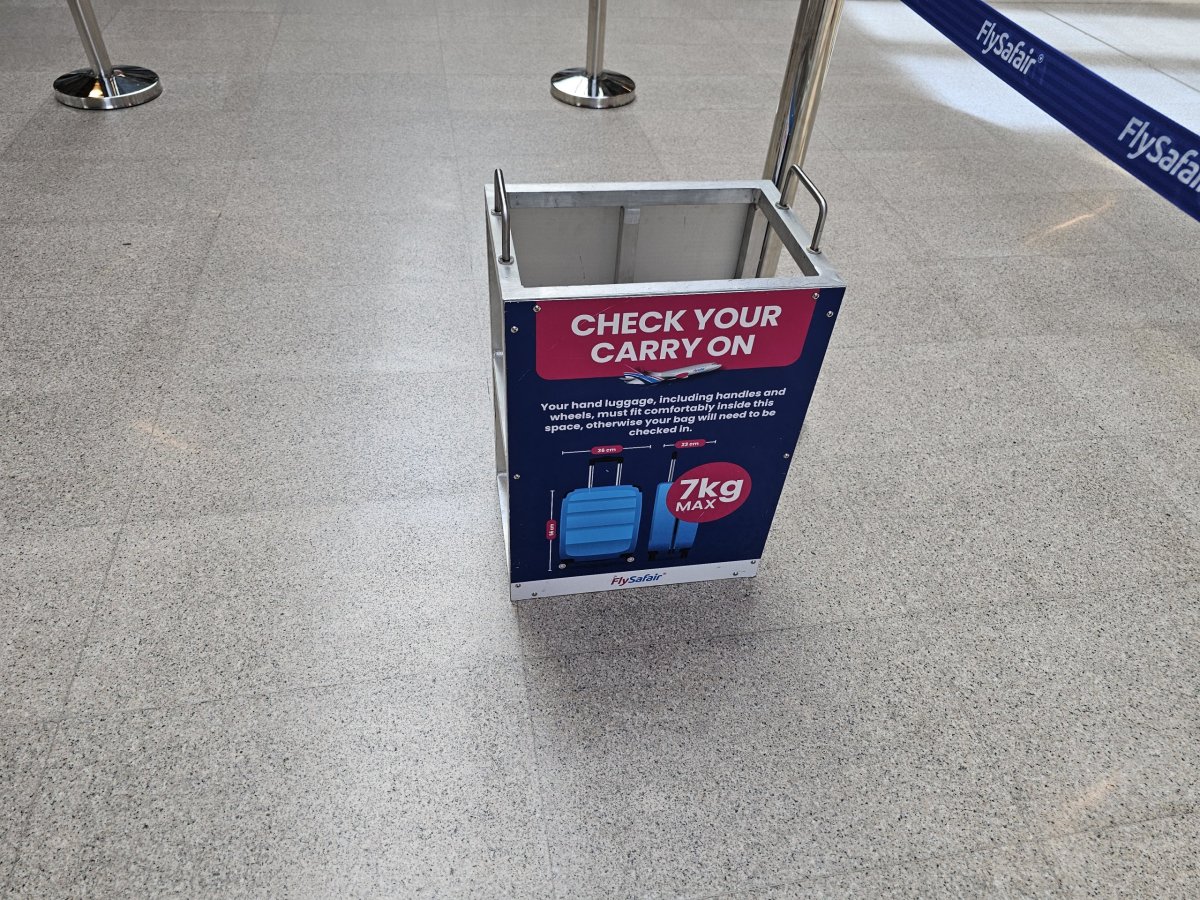 Šablona na příruční zavazadla