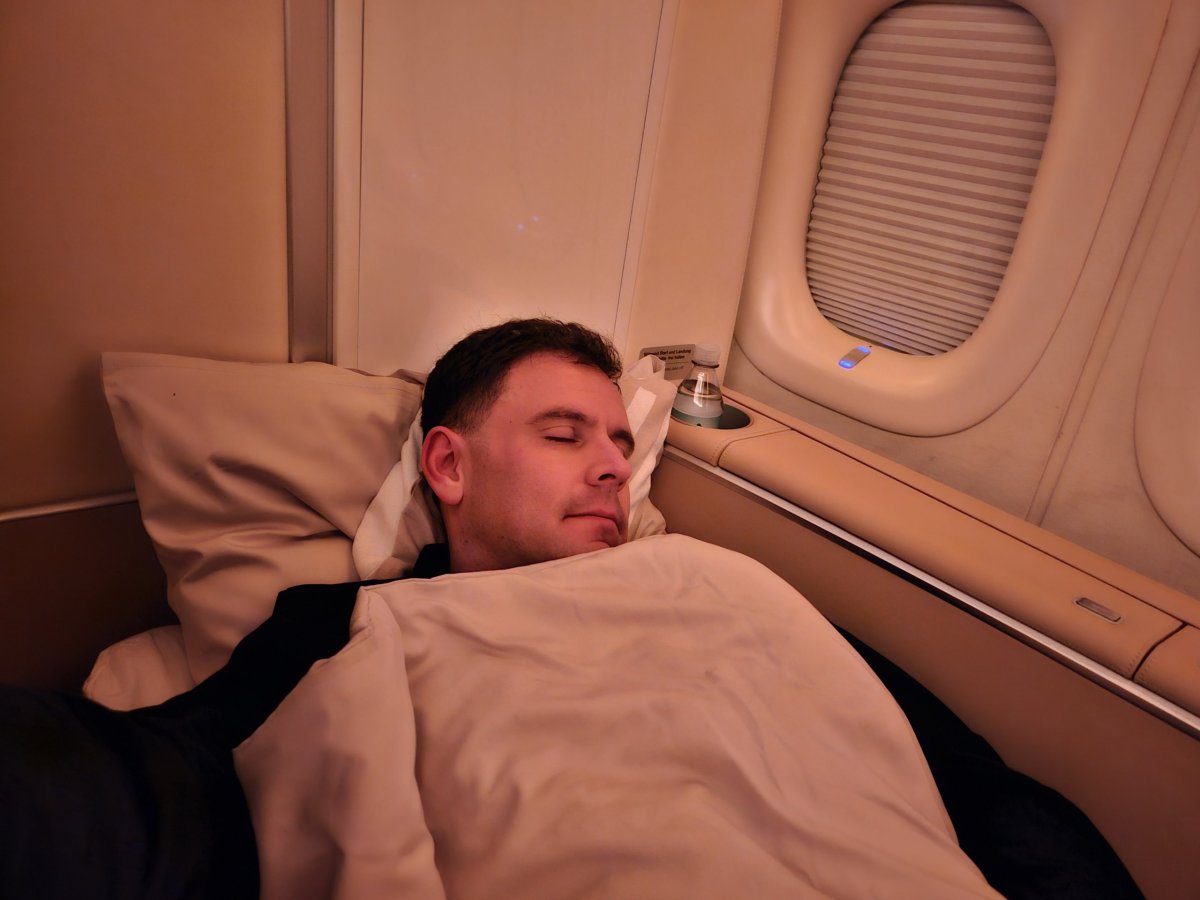 Spím v první třídě Lufthansa