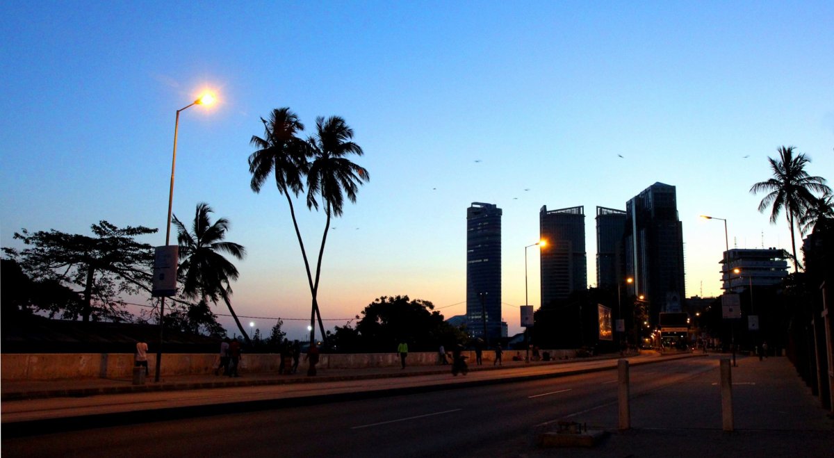 Jediné výškové budovy v tanzanské metropoli