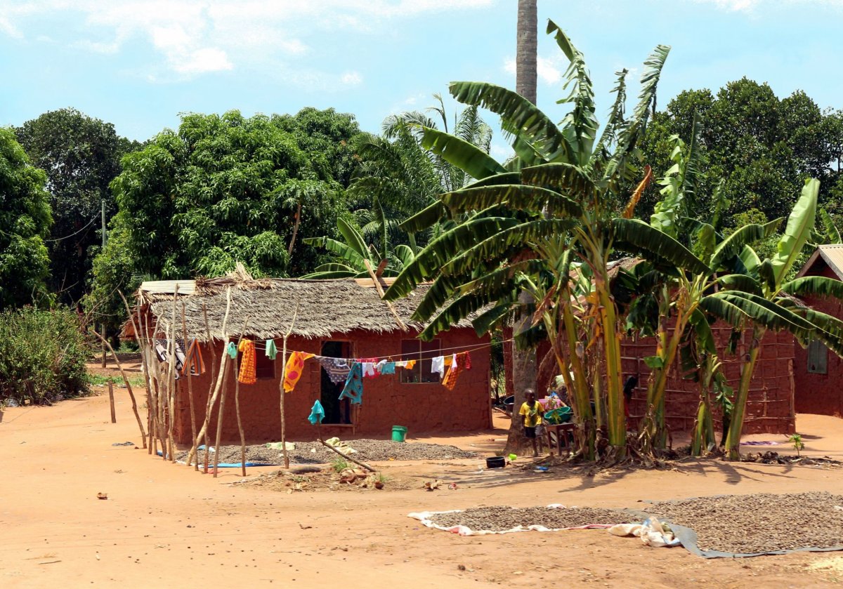 Typické obydlí tanzanského venkova.