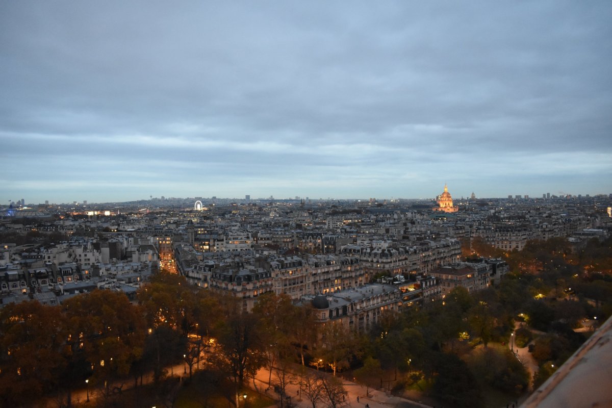 Podvečerní výhled z Eiffelovky