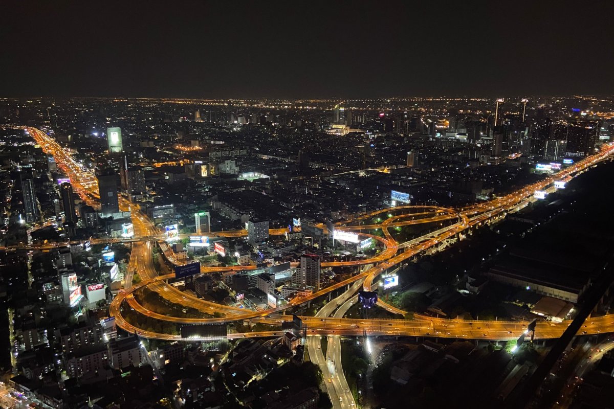 Výhled z plošiny Baiyoke sky hotel