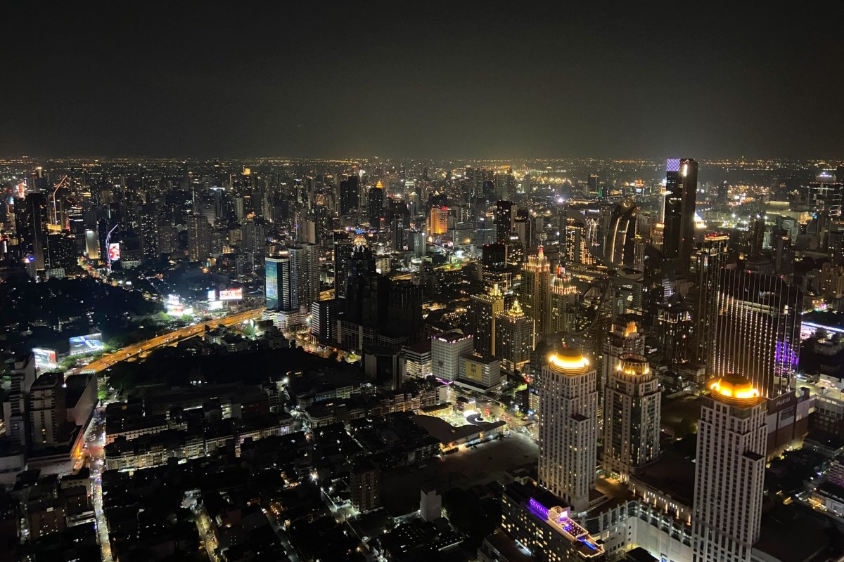 Výhled z plošiny Baiyoke sky hotel