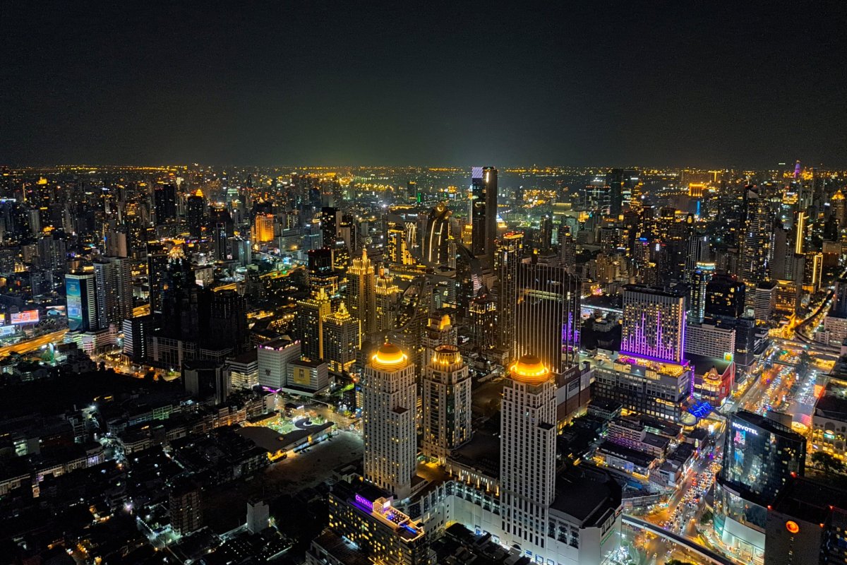 Výhled z plošiny Baiyoke sky hotel