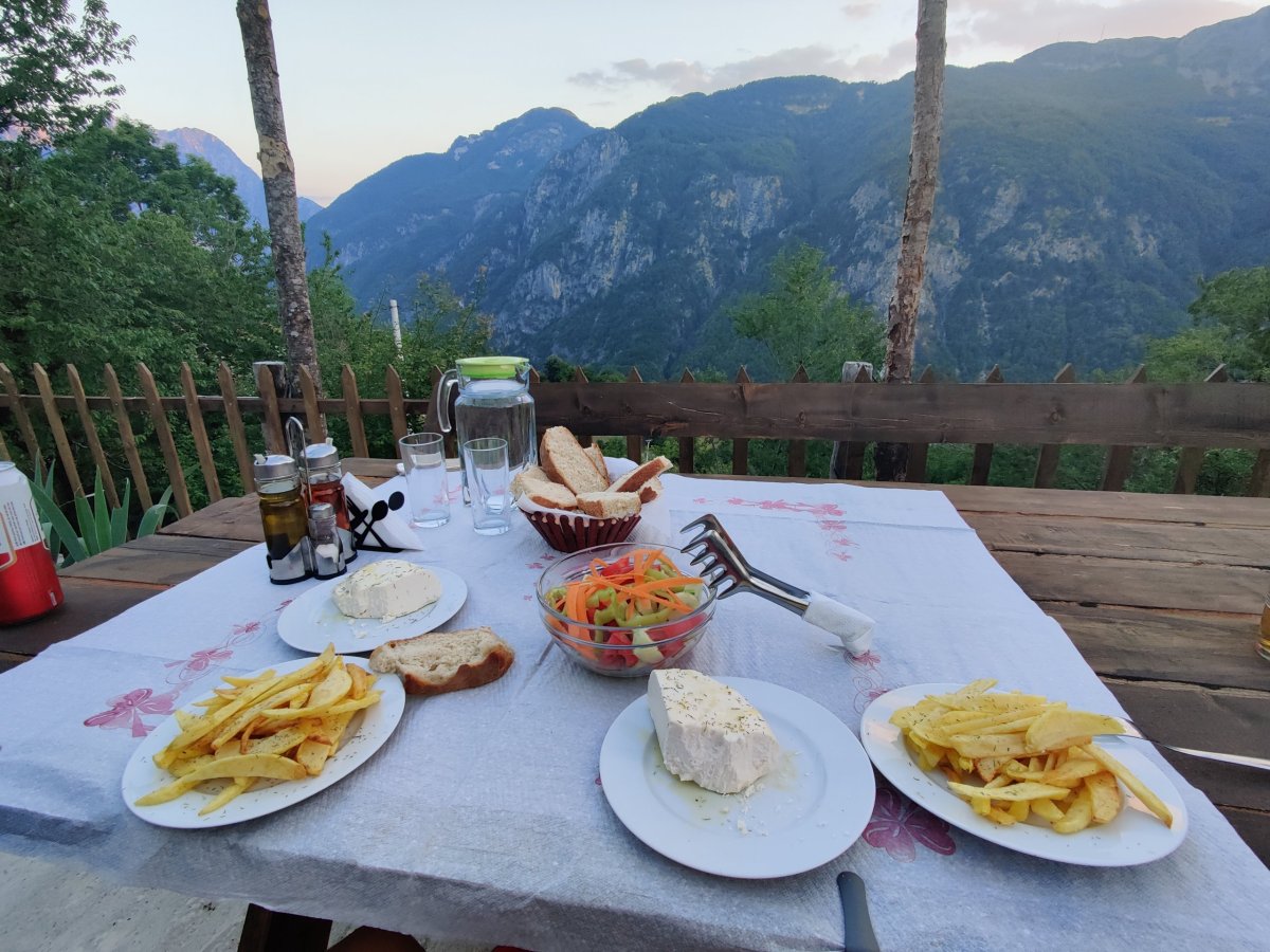 Výborná večere v našem ubytování