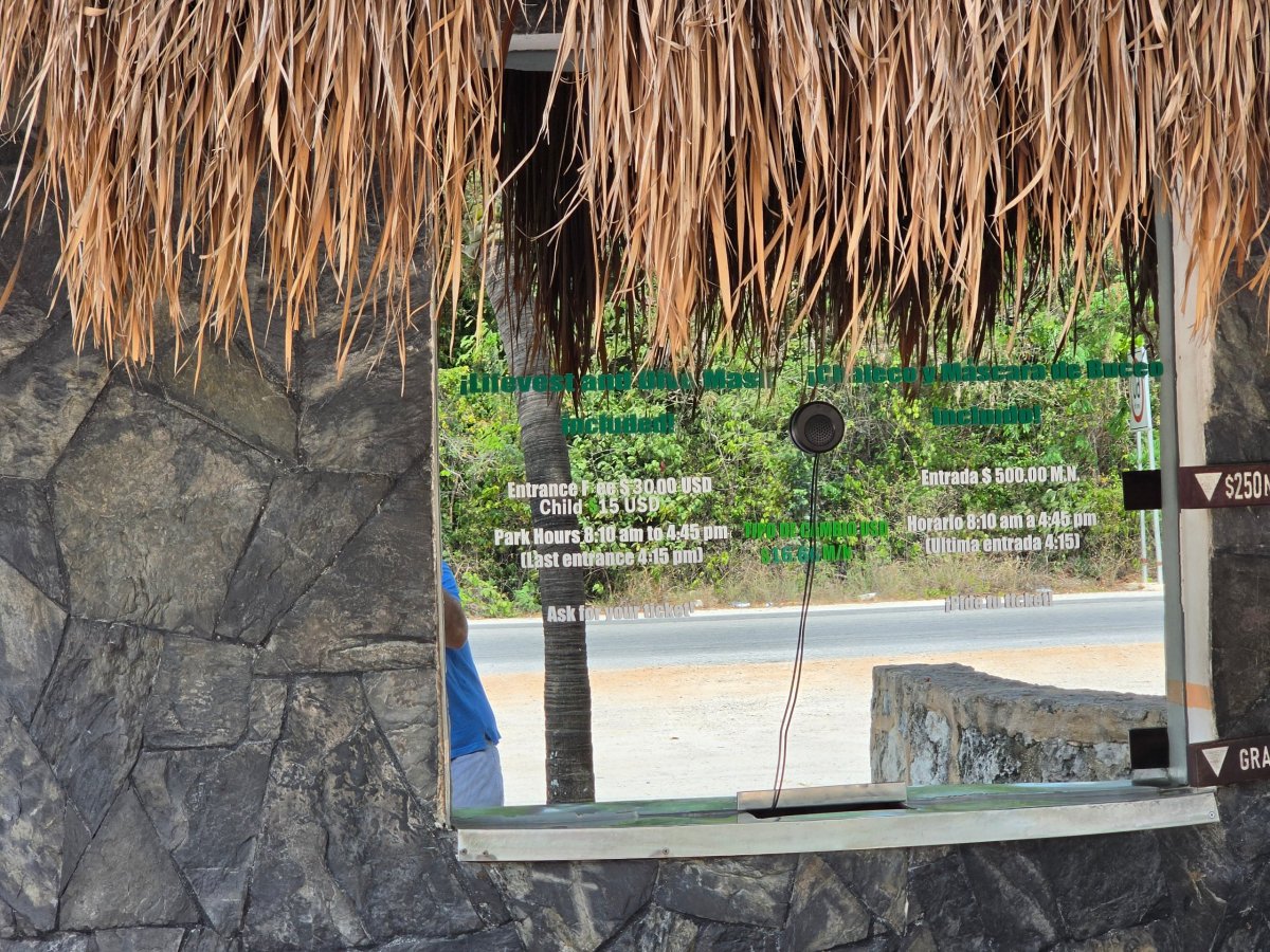 Pokladna a ceník Gran Cenote