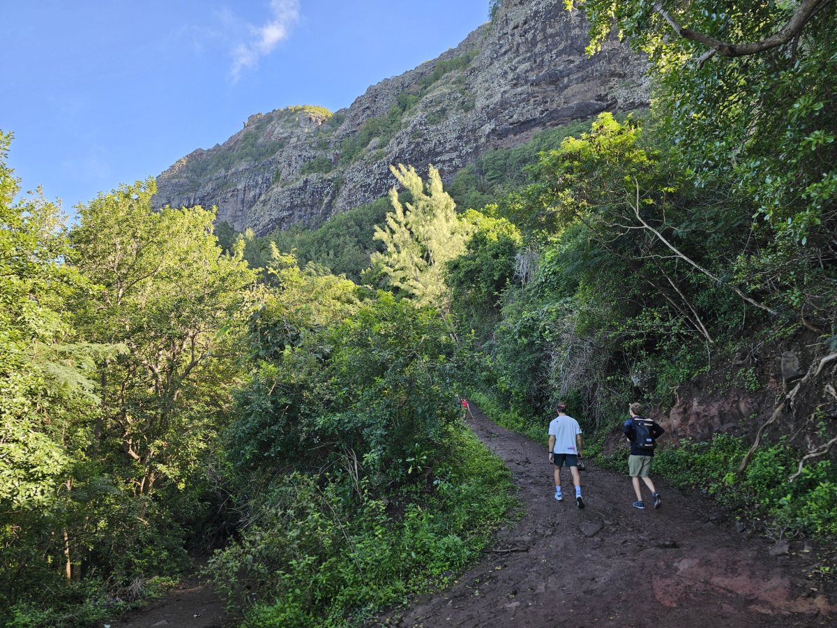 Začátek cesty na Le Morne