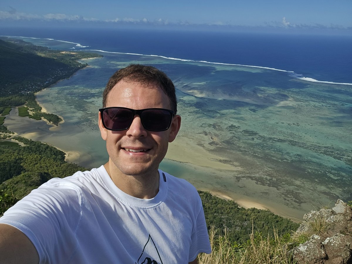 Já na vrcholu Le Morne