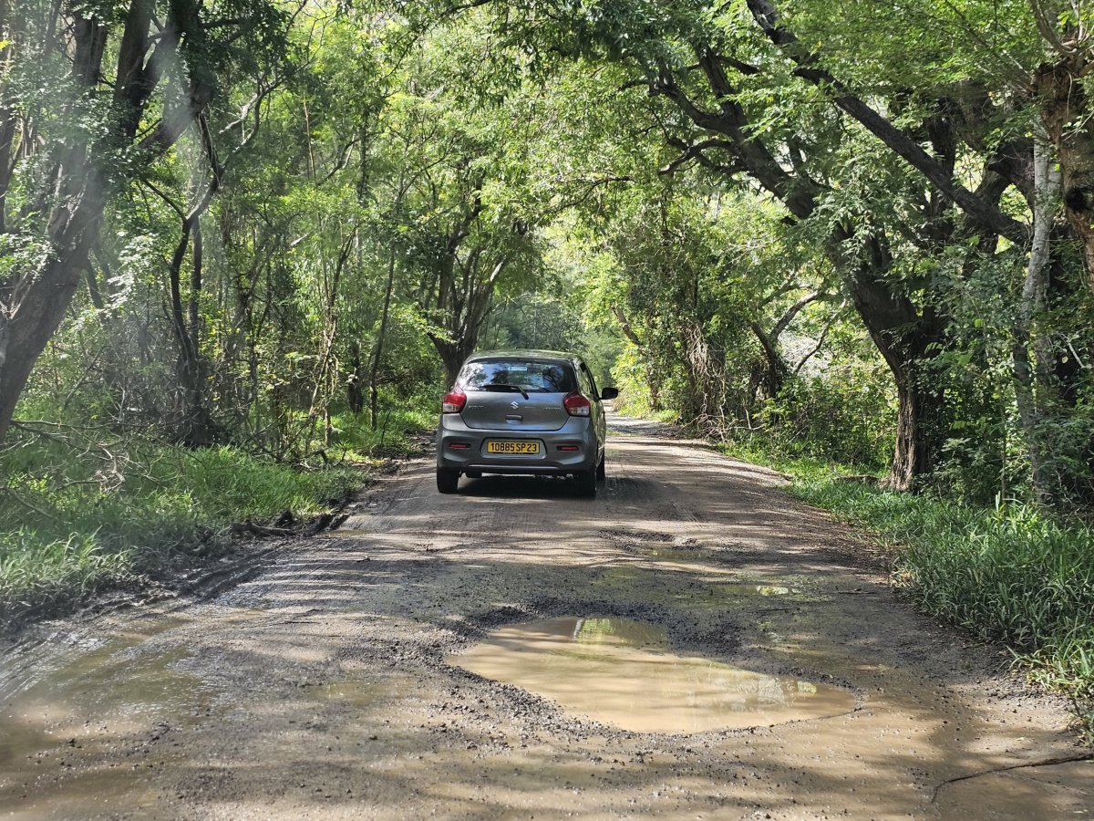 Příjezdová cesta k Le Morne