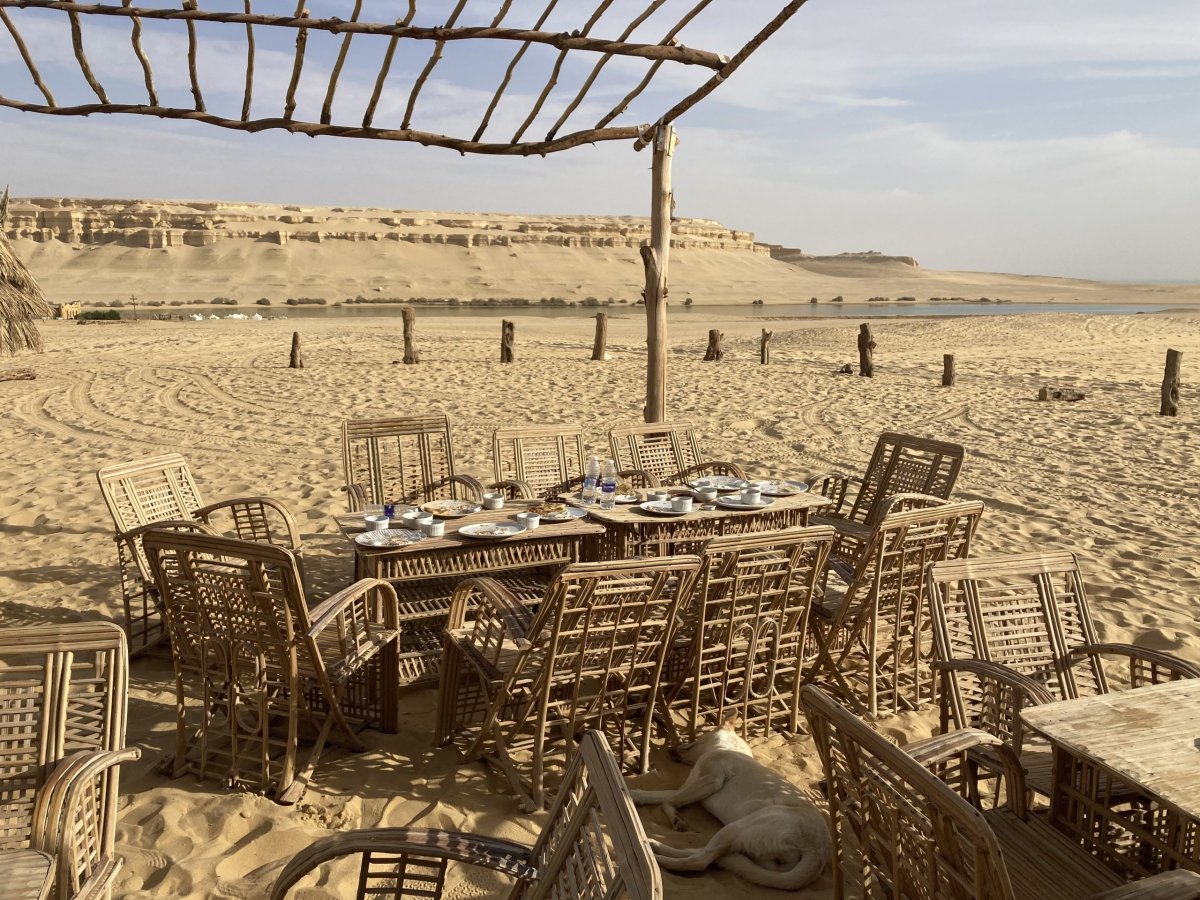 Výhled ze snídaně