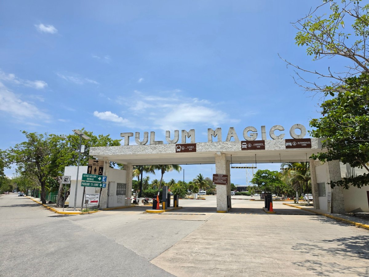 Zona Arqueológica de Tulum, vjezd na parkoviště