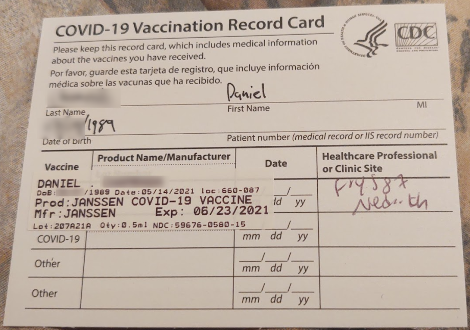 Certifikát o provedeném očkování