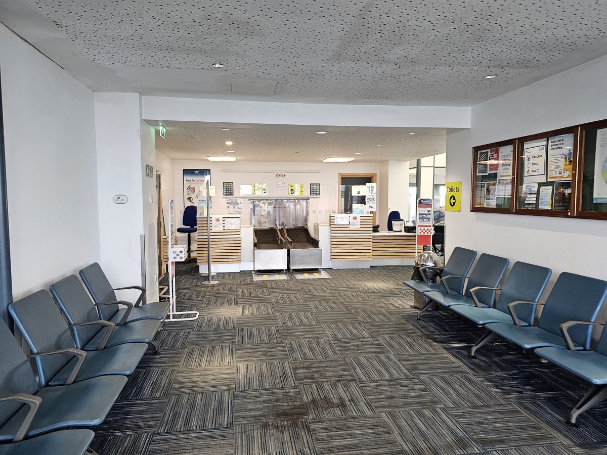 Check-in, letiště St. Mary's