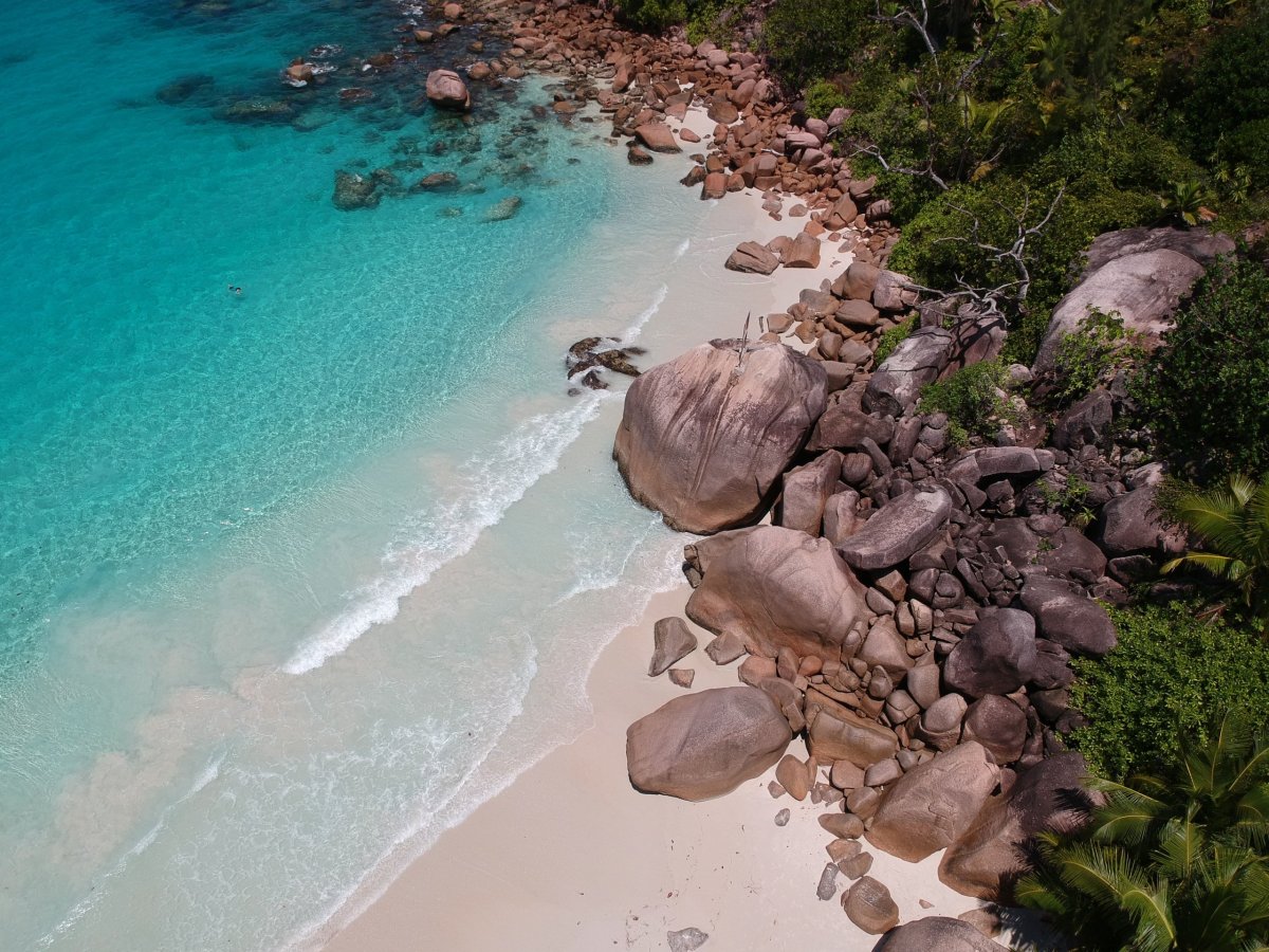Seychely z dronu