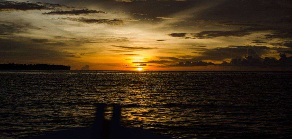 Západ slunce nad Indickým oceánem