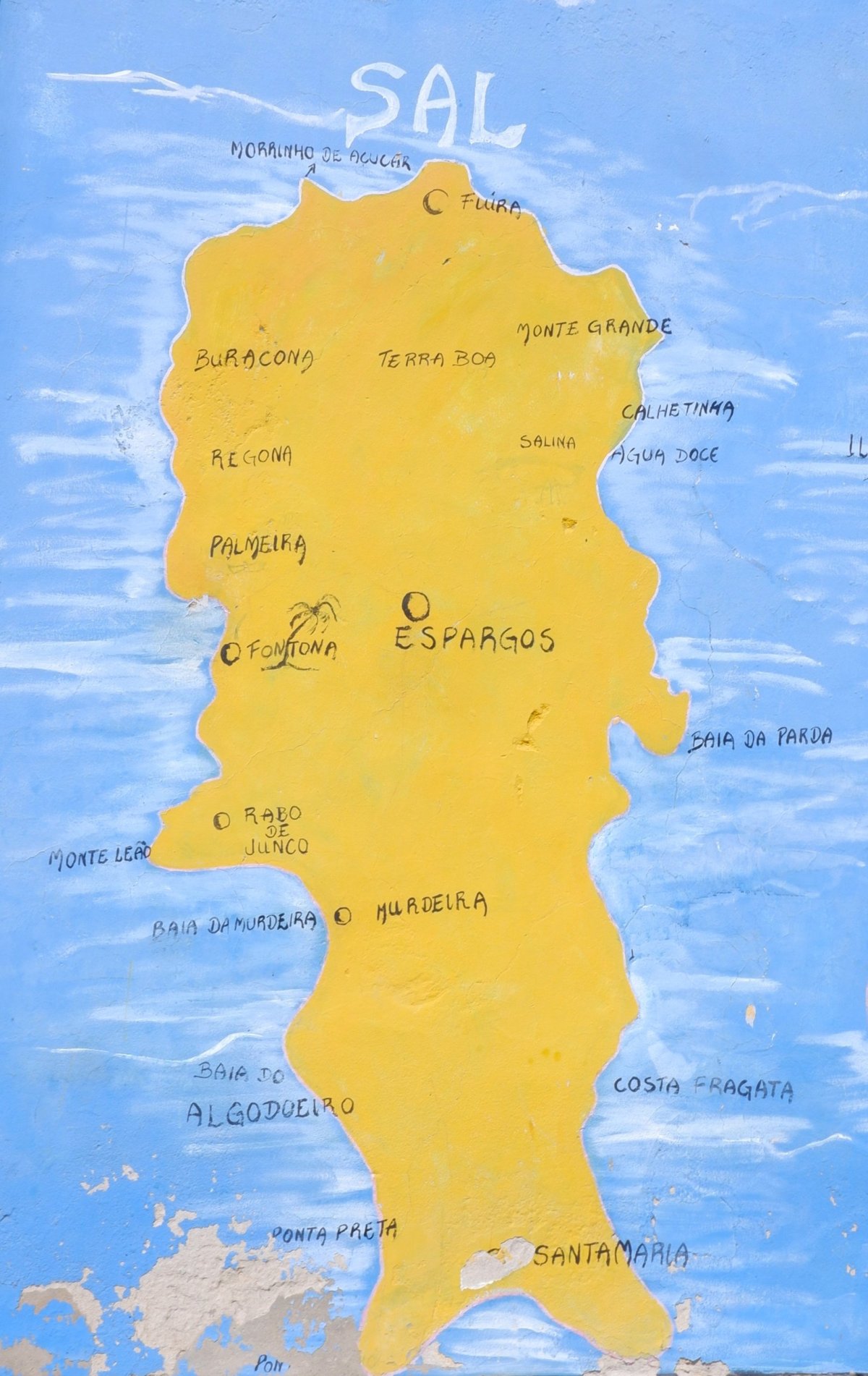 Mapka ostrova Sal na zdi