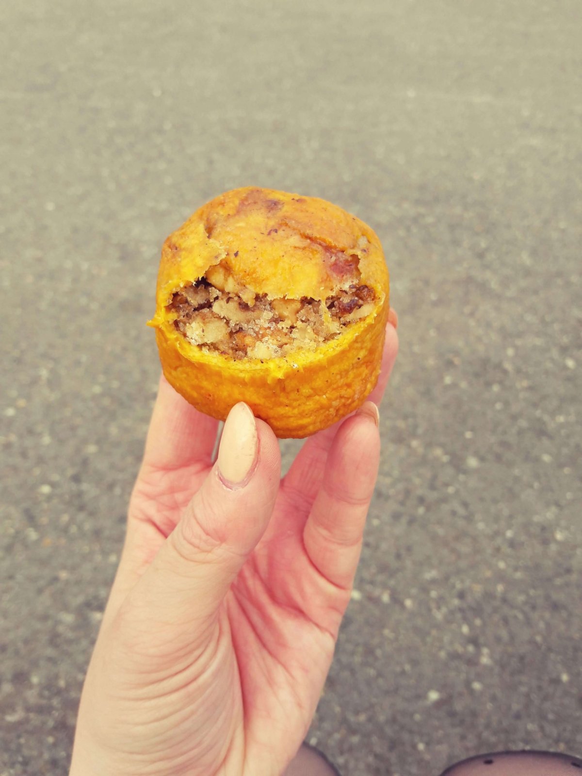 sušený pomeranč plněný ořechy