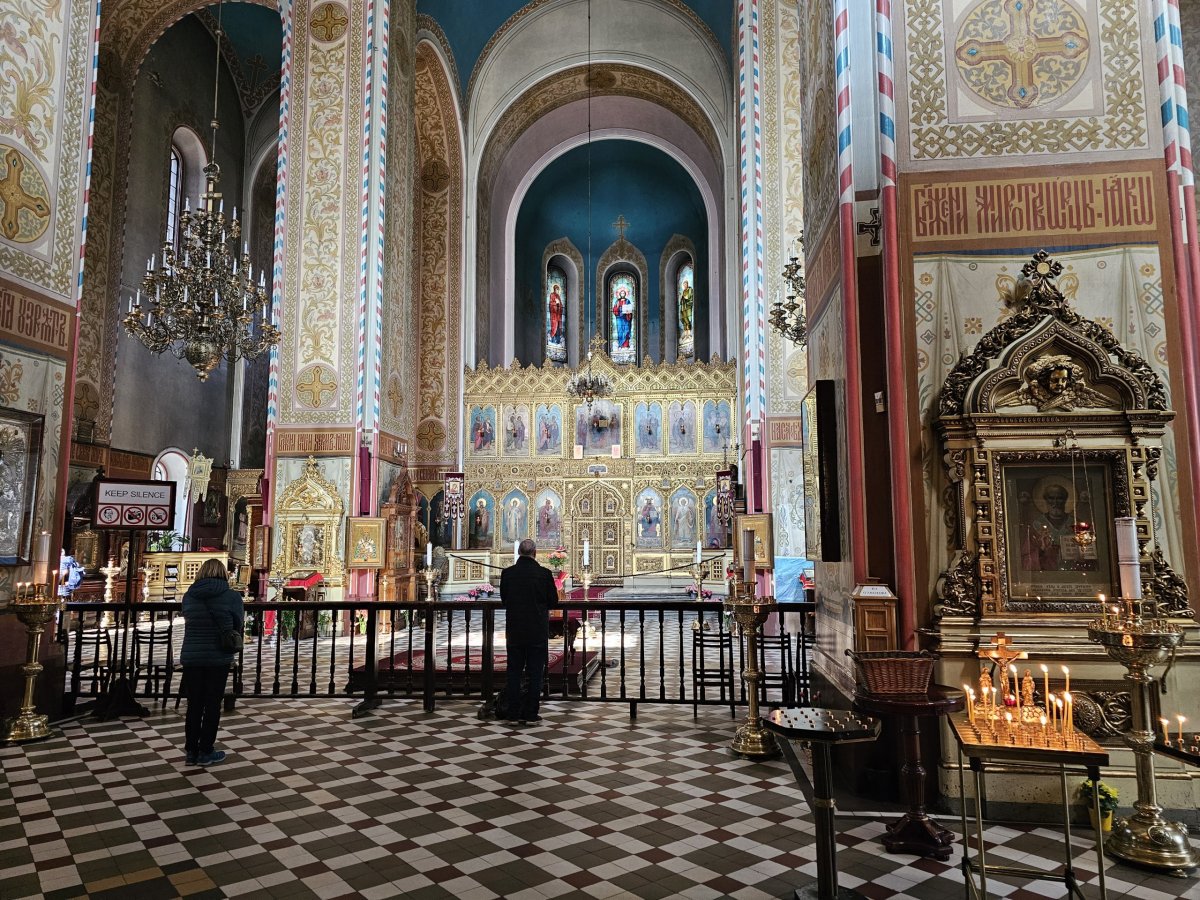 Interiér katedrály Alexandra Něvského