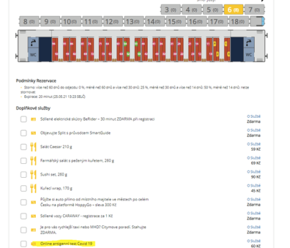 Antigenní testy Regiojet