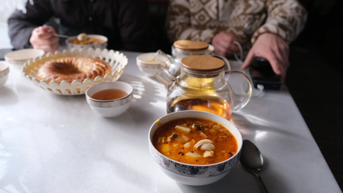 nejmenovaná polévka, každopádně tohle byla asi jedna z nejlepších polévek za celý pobyt.