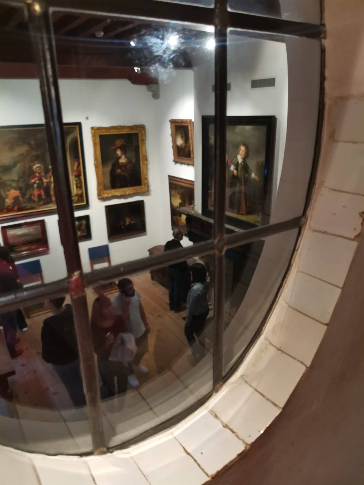 Průhled do salonu Rembrandtova domu